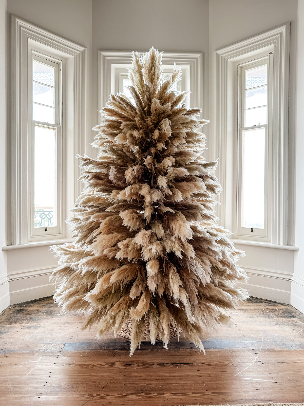 Pampas Grass Christmas Tree