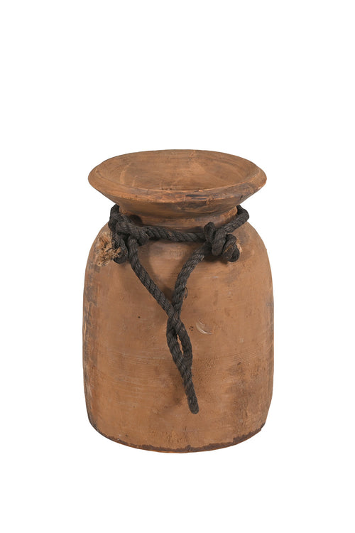 Wooden Pot with Rope