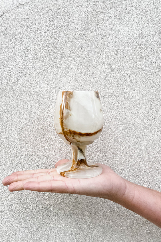 Onyx wine goblet