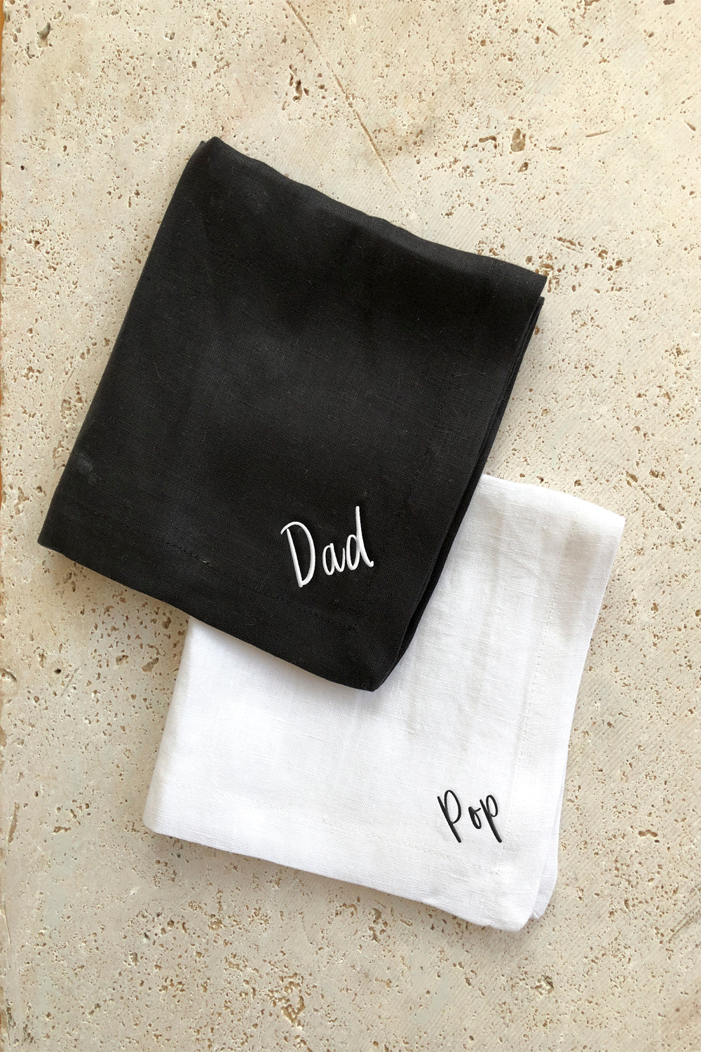 Linen personalised pocket square