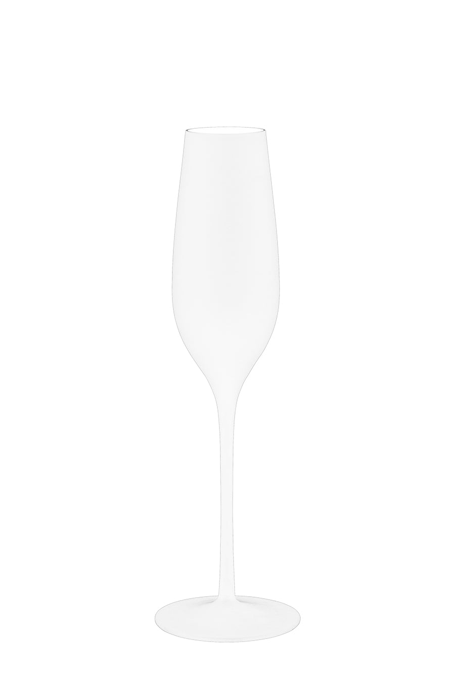 Matte White personalised champagne flute
