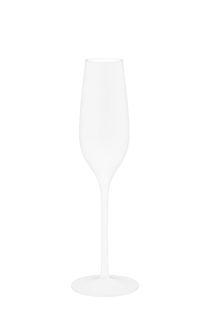 Matte White personalised champagne flute